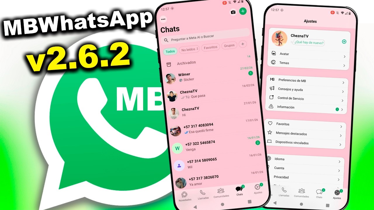 Nuevo WhatsApp Estilo iPhone MB V2.6.2 ¡ACTUALIZACION 2026!