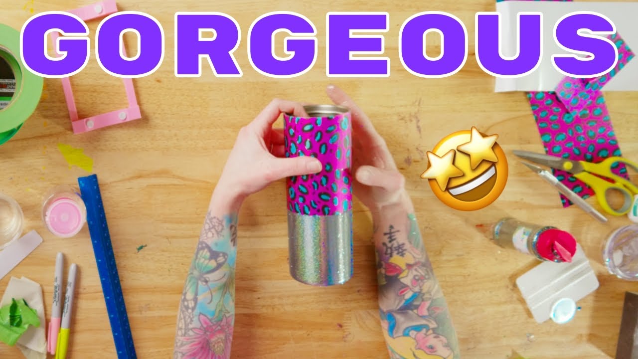 Make This Tack-It Method Holographic Tumbler! -The Glitter Guy