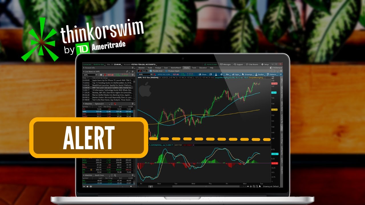 Как настроить оповещения о ценах в Thinkorswim