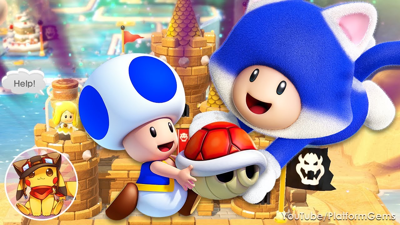 Super Mario 3D World - Все замки с Тоадом [HD]