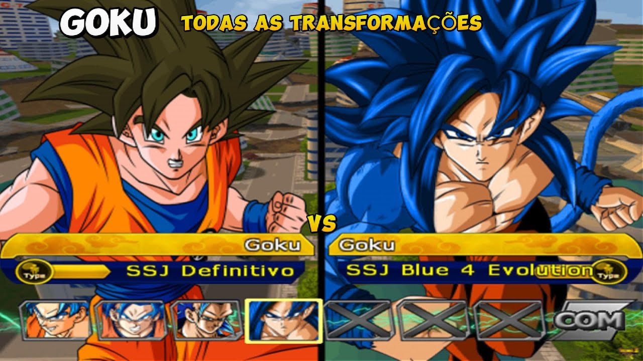 DBZ BT3 MOD (5x5) Goku vs Goku Todas as Transformações. Quem vence ?
