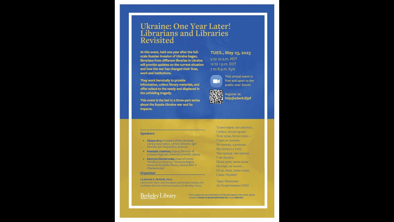 Ukraine One Year Later: Ukrainian Librarians and Libraries Revisited