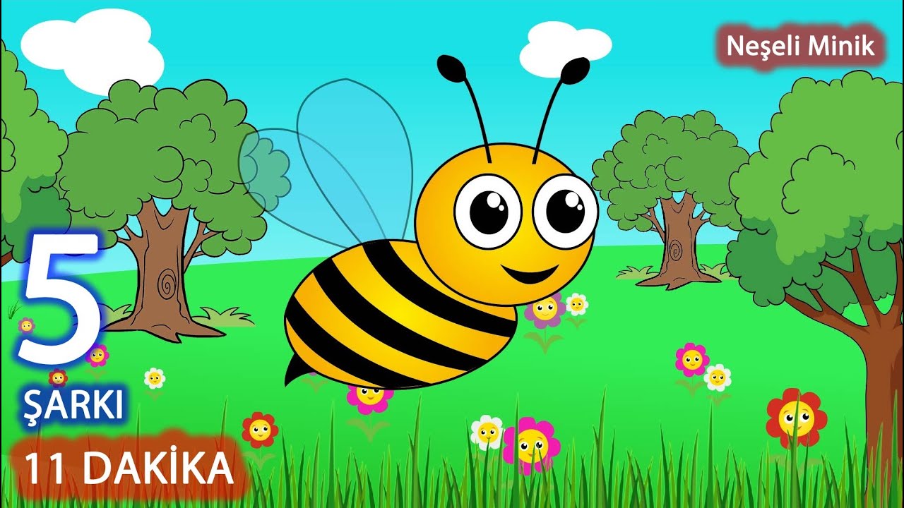 Arı Vız Vız Vız | Beş Şarkı Bir Arada | Çocuk ve Bebek Şarkıları 2022