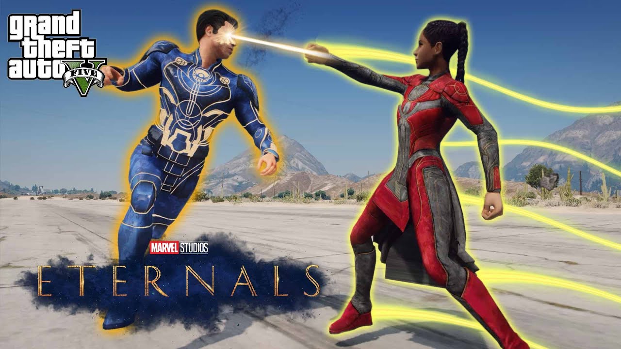 GTA 5 - Ikaris VS Makari Fight | Marvel Eternals (2021)
