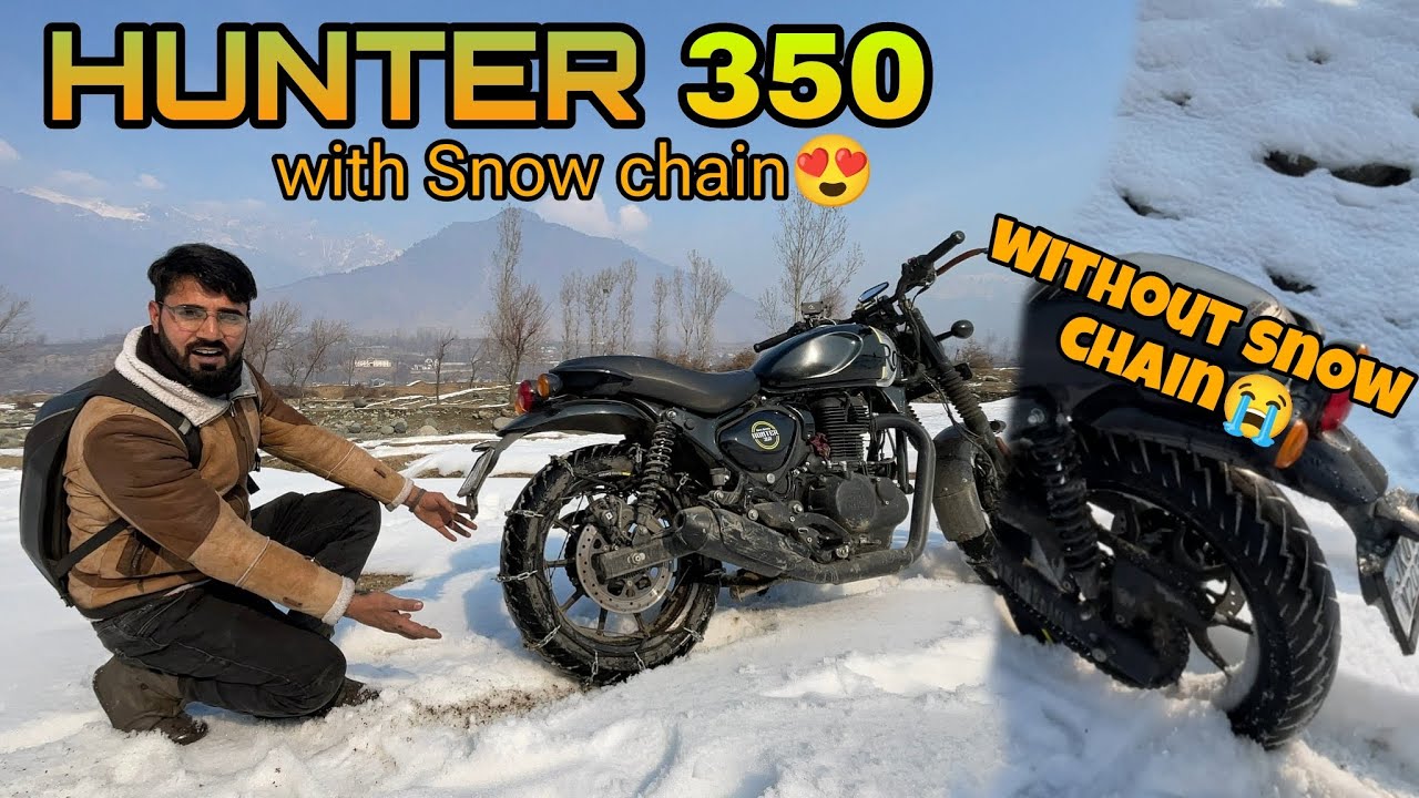 Testing Hunter 350 Performance with Snow Chains