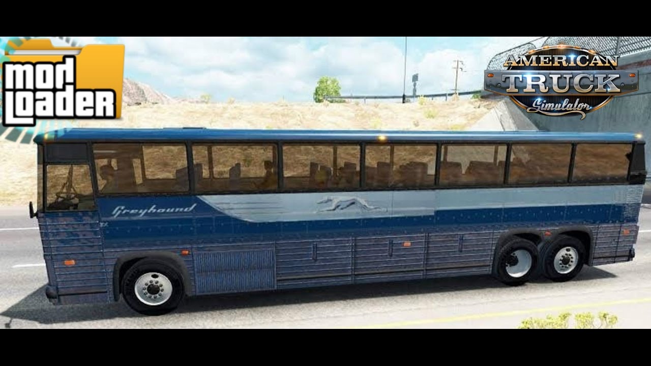 Download MODs American Truck Simulator Skin Greyhound Bus for ATS