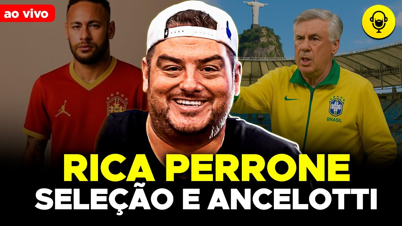 RICA PERRONE - ANCELOTTI DIZ NÃO PRA SELEÇÃO, CAMISA VERMELHA, FLAMENGO