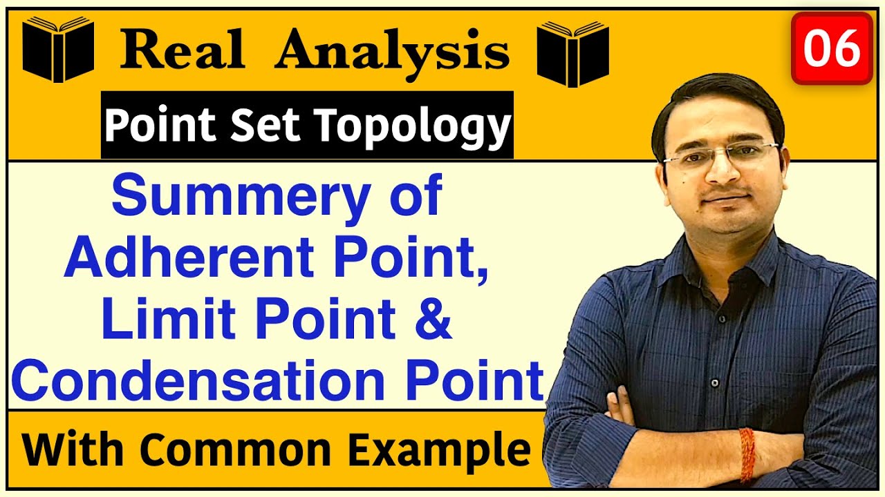 Limit Point, Adherent Point, Condensation point Comparison | Real Analysis | : Topology-6