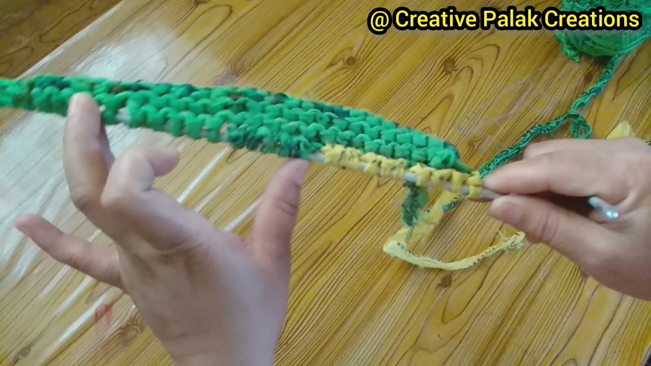 New Knitting Doormat Design || Purani saree se banaye salai vala paydan || नया साड़ियों का पायदान।