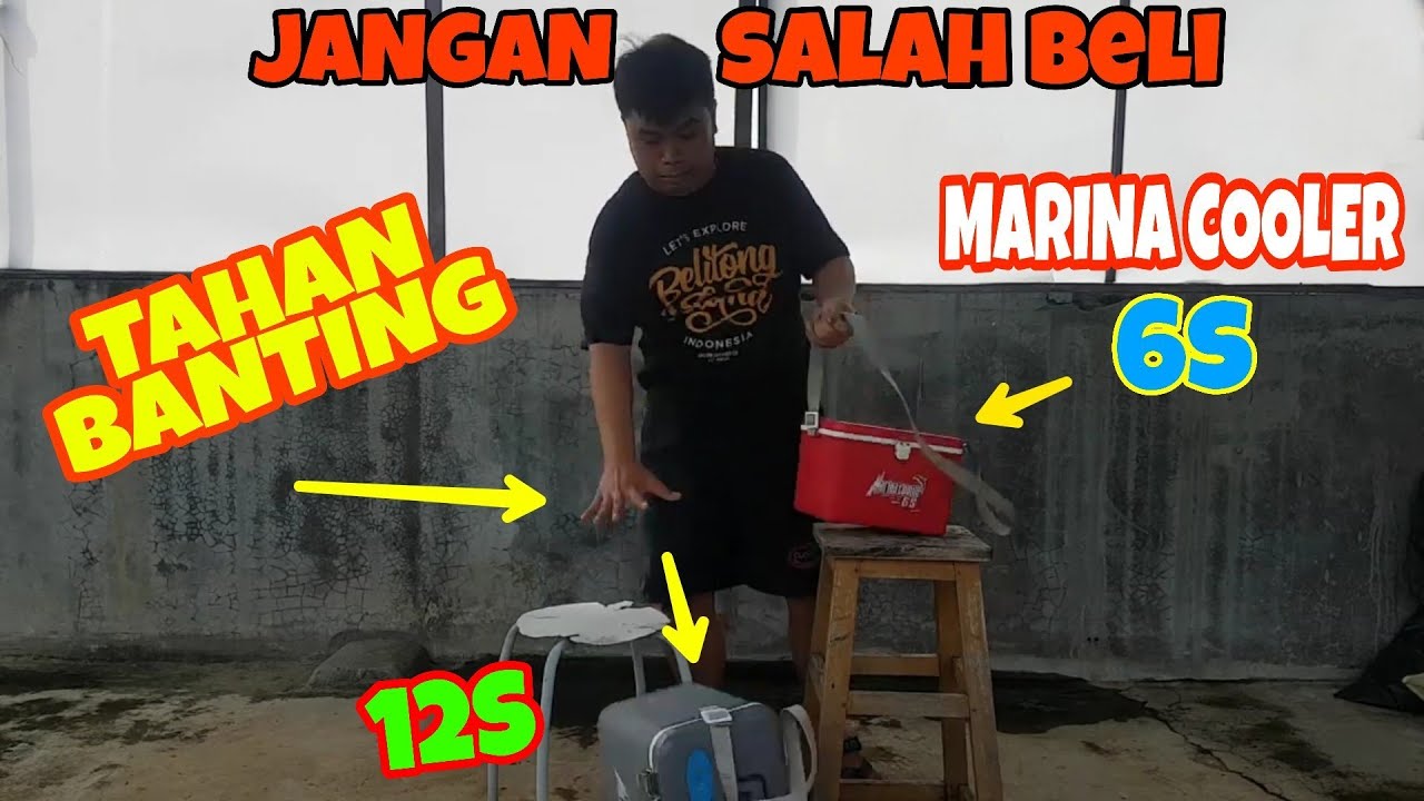 Review Cooler Box Untuk Mancing || Marina Cooler 6S VS 12S