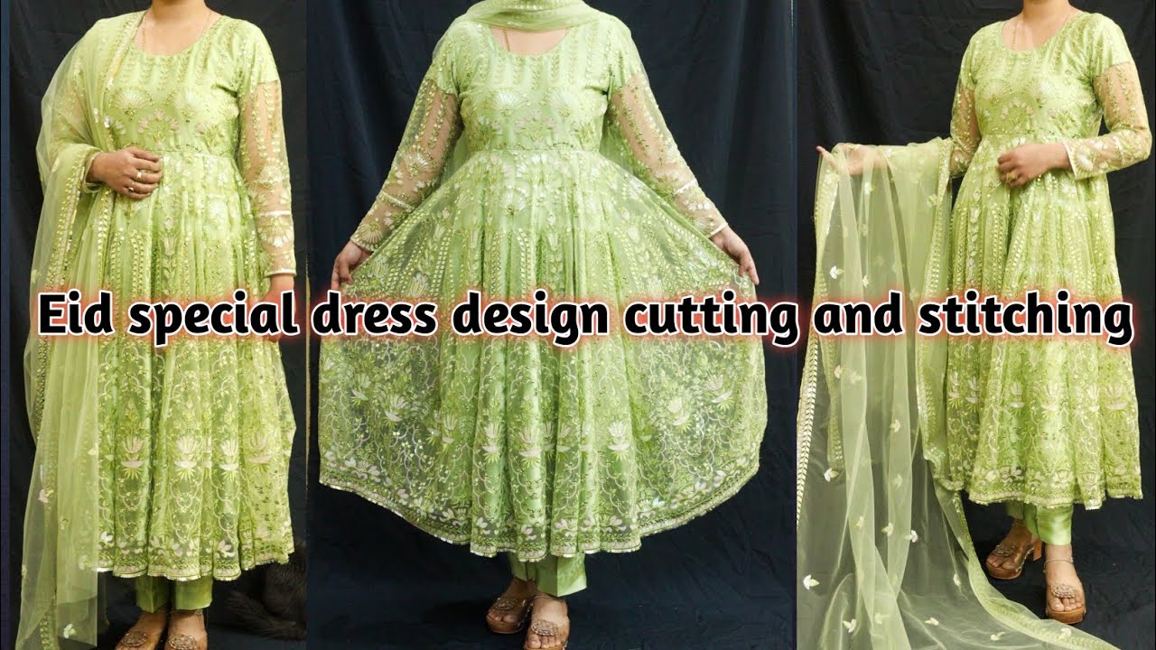 Eid special dress design cutting and stitching|  Kaliyo wali frock cutting and stitching