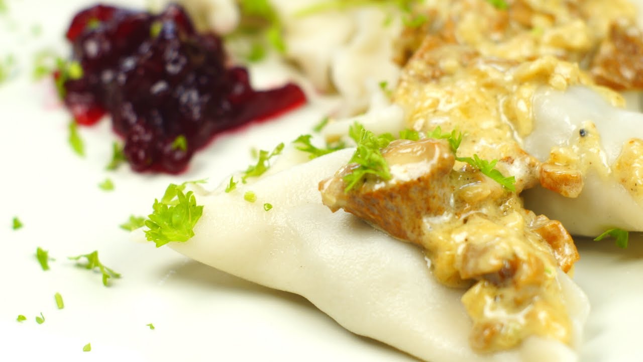 Polish Pierogi with Duck Filling and Chanterelles | Polish Food