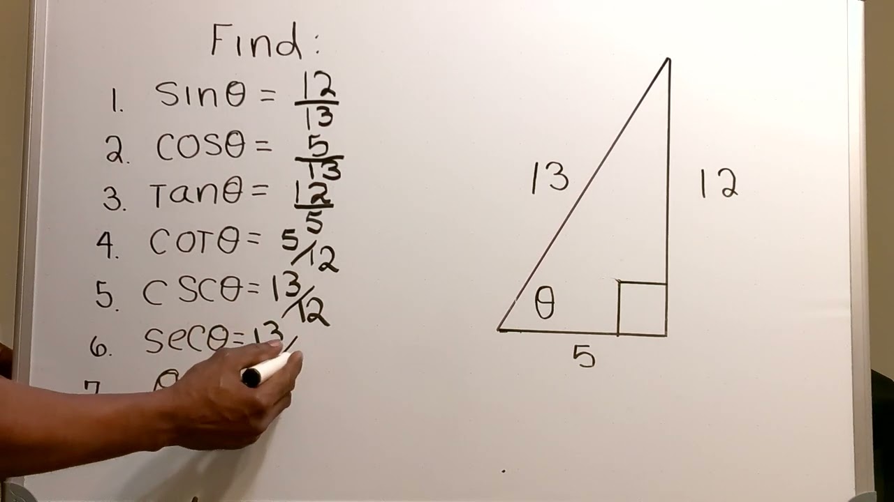 Sine, Cosine, And Tangent of a Right Triangle.
