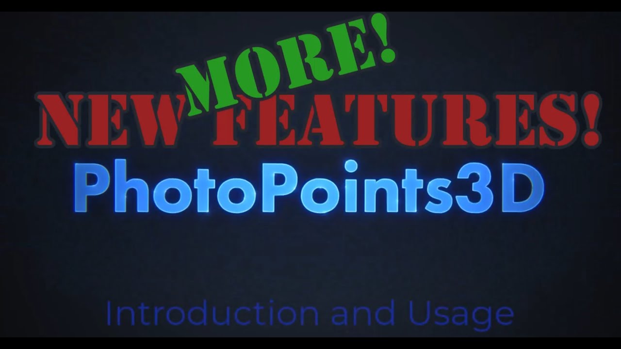 PhotoPoints3d Instructions and More New Features
