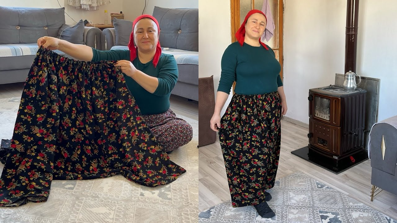 Tüm detaylarıyla anlatımlı yandan cepli köy şalvarı kesimi dikimi❗️Modeline ve kumaşına bayılacaksın