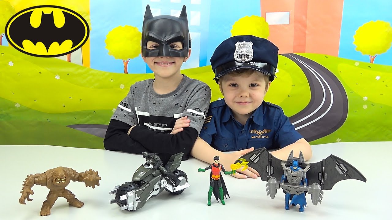 Бэтмен и Робин против Глиноликого - Игровые наборы Batman и Даник. Игрушки супергерои для мальчиков