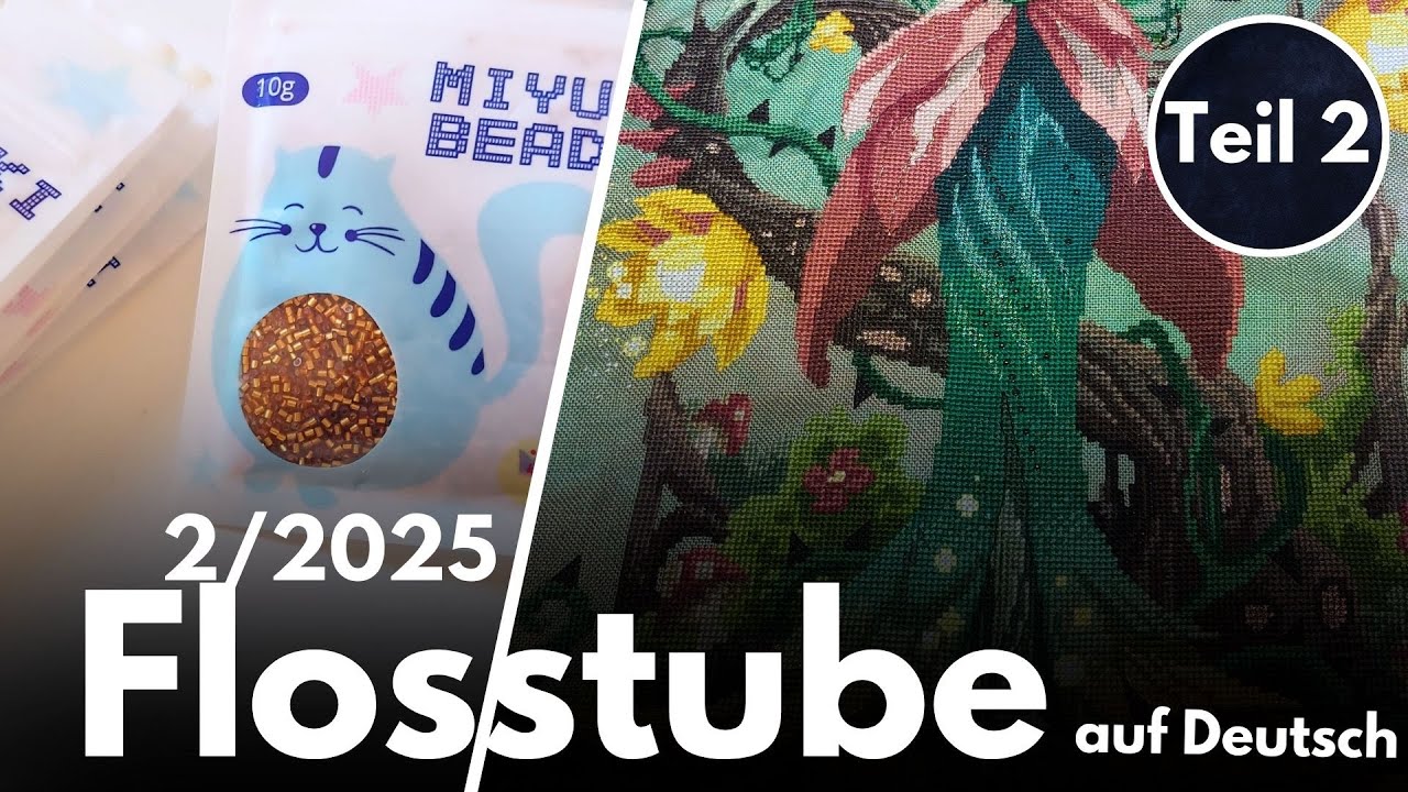 Kreuzstich Vlog Flosstube: Perlen, DAS Finish, Sortieren, Talk über Hörbücher und Fitzek Hass