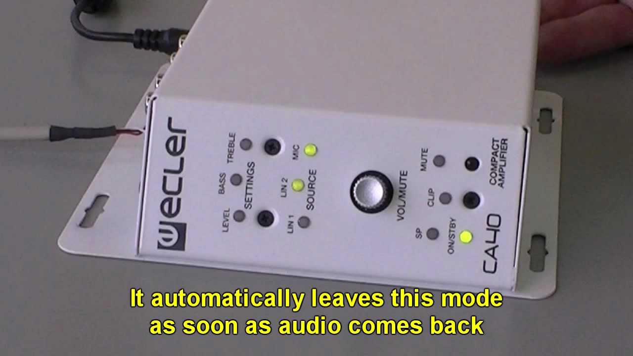 Ecler CA40 Compact Amplifier operation tutorial