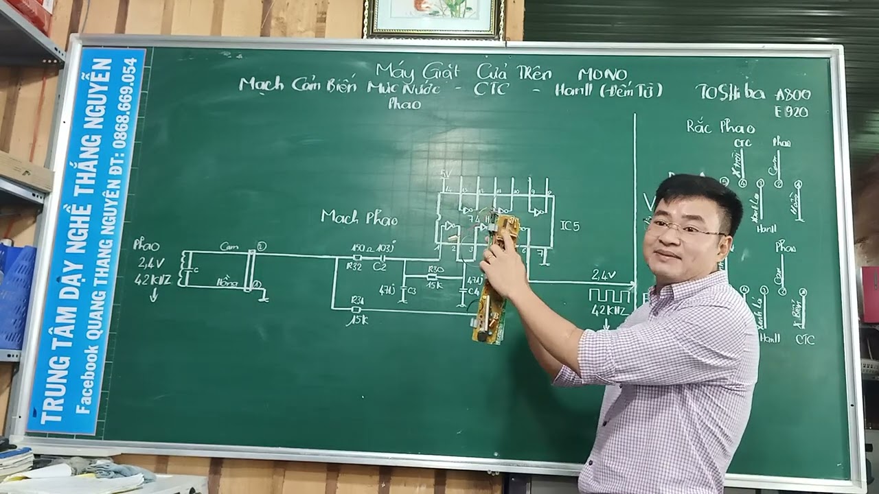 Lôi E4 ,lôi E95 máy giặt Toshiba, hướng dẫn sửa chữa mạch phao , cảm biến mực nước