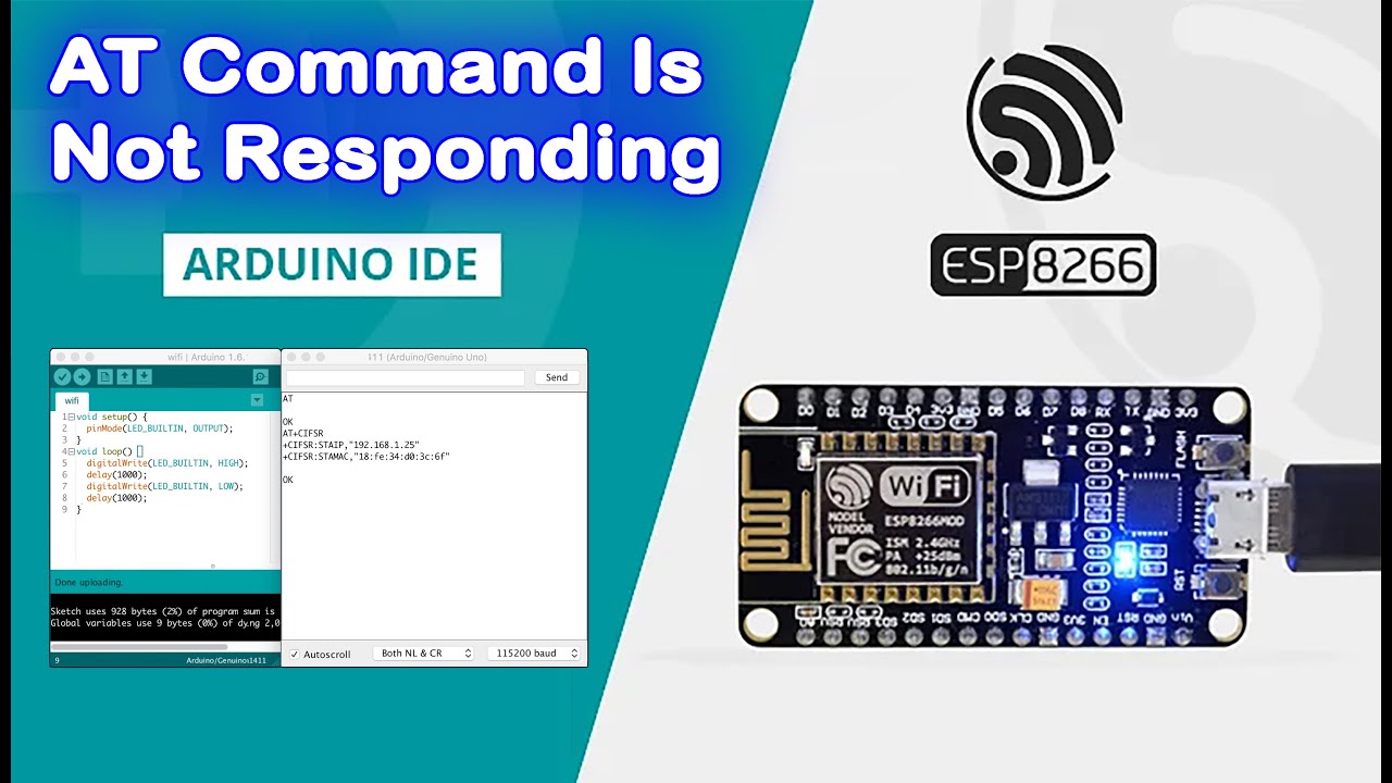 AT Command Is Not Responding On Serial Monitor || Esp8266 not responding to AT commands