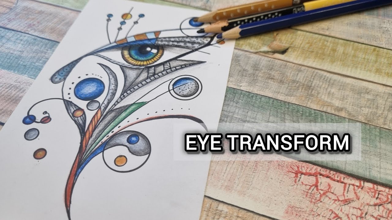 From Lines to a Geometric Eye With Colored Pencil