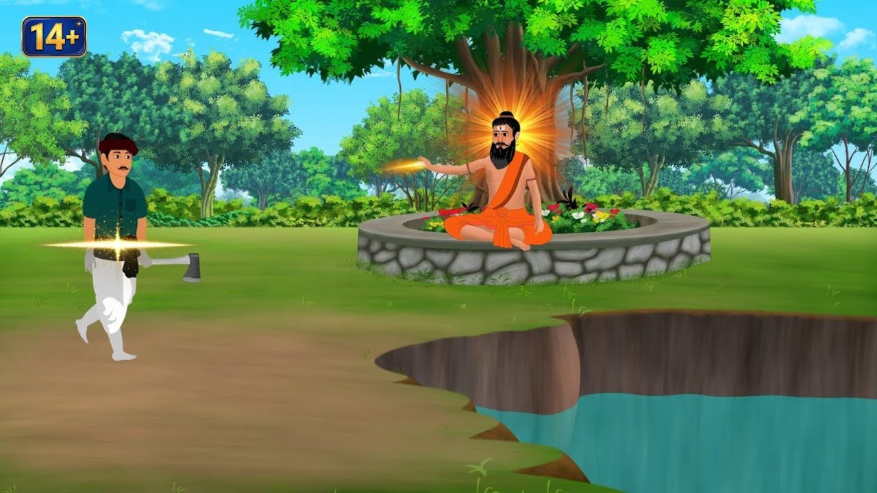 साधु की रहस्यमयी आत्मा | cartoon story | hindi kahani | moral stories
