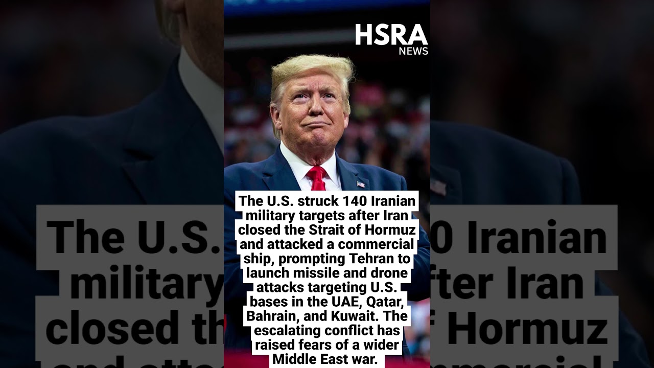 US Strikes 140 Iranian Targets After Hormuz Closure | Iran Launches Missile Attacks #shorts #news