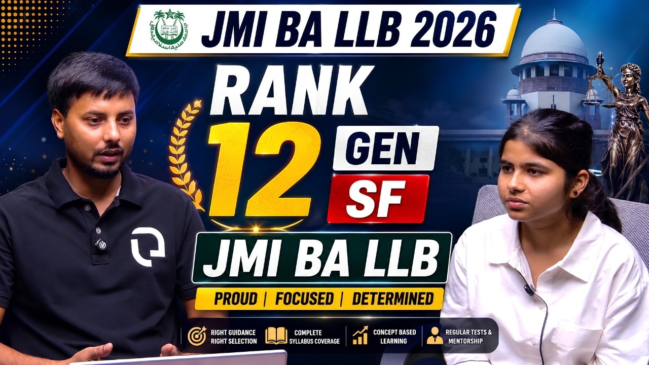 AIR 12 (Gen SF) in JMI BA LLB! Topper Strategy  🏆 #legitprep #jmiballbresults #jmiballb