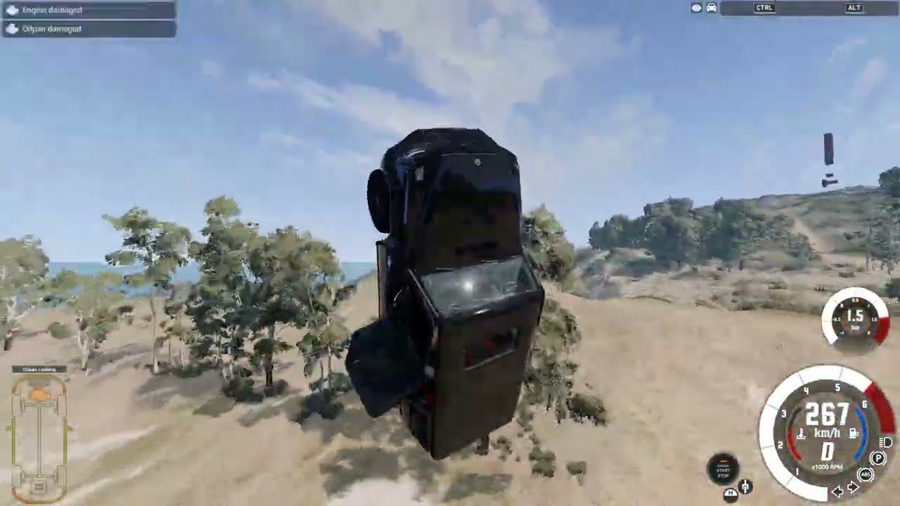 CRASH TEST MERCEDES G CLASS with a Steering Wheel | BeamNG.drive