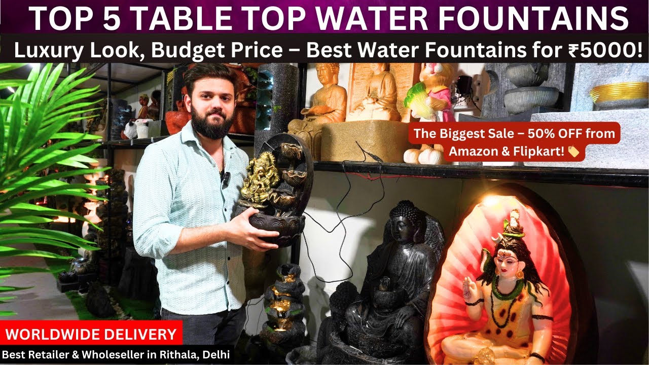Top 5 TableTop WaterFountain Under 5000 | 50% off from Amazon & Flipkart | Top Indoor Water Fountain