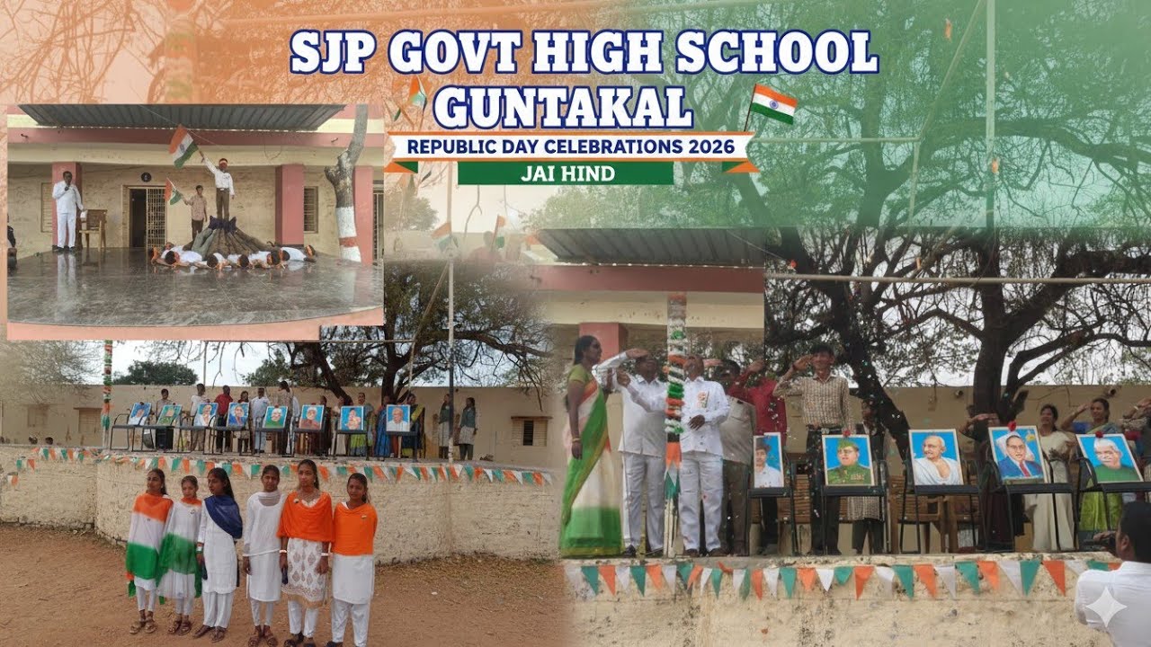 Republic day celebration 2026 SJP GOVT HIGH SCHOOL GUNTAKAL.