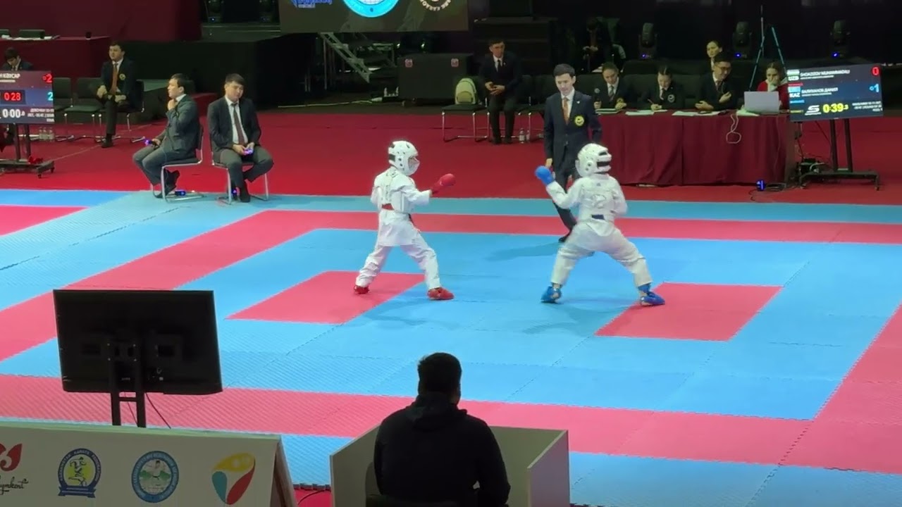 Shymkent open 2026 karate wkf. Shoazizov Muhammadali 10-11 yoshli sportchilar bilan tushdik