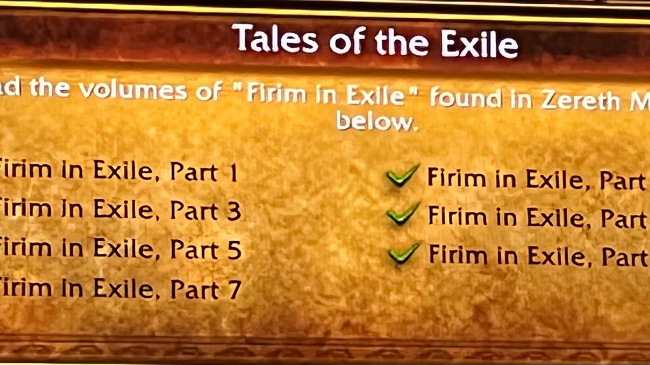 Tales Of The Exile Wow Achievement