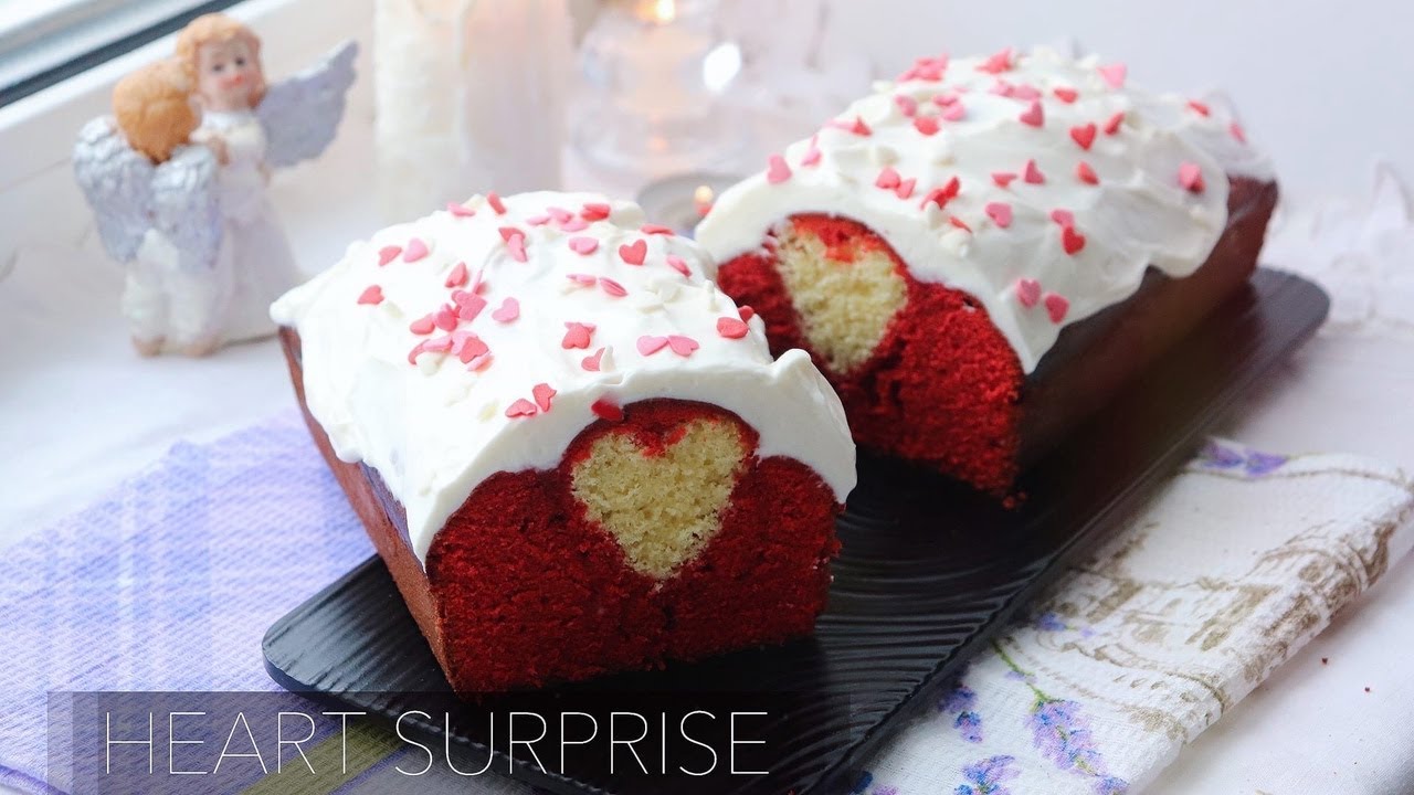 КЕКС С СЕРДЦЕМ ВНУТРИ на День Святого Валентина | Red Velvet Heart Surprise Cake | #Juli_FoodSweet