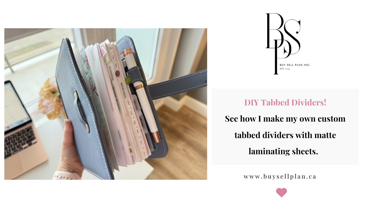 DIY Tabbed Dividers with Laminating Sheets for Your Planner!