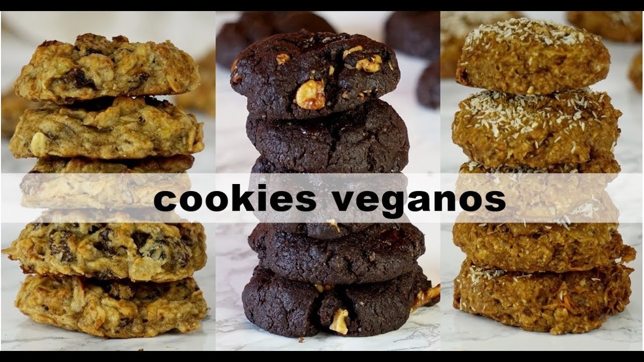 COOKIES VEGANOS // 3 receitas // fáceis e saborosos
