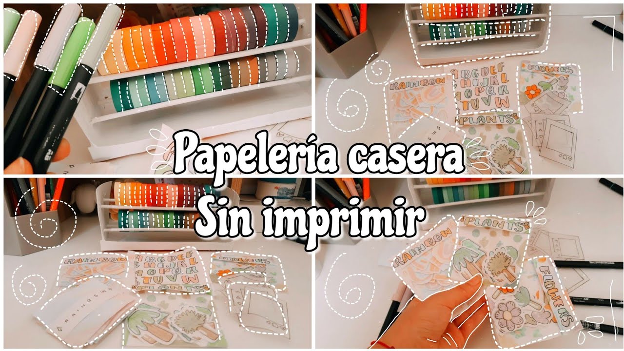PAPELERÍA CASERA SIN IMPRIMIR 🌷stickers, organizador