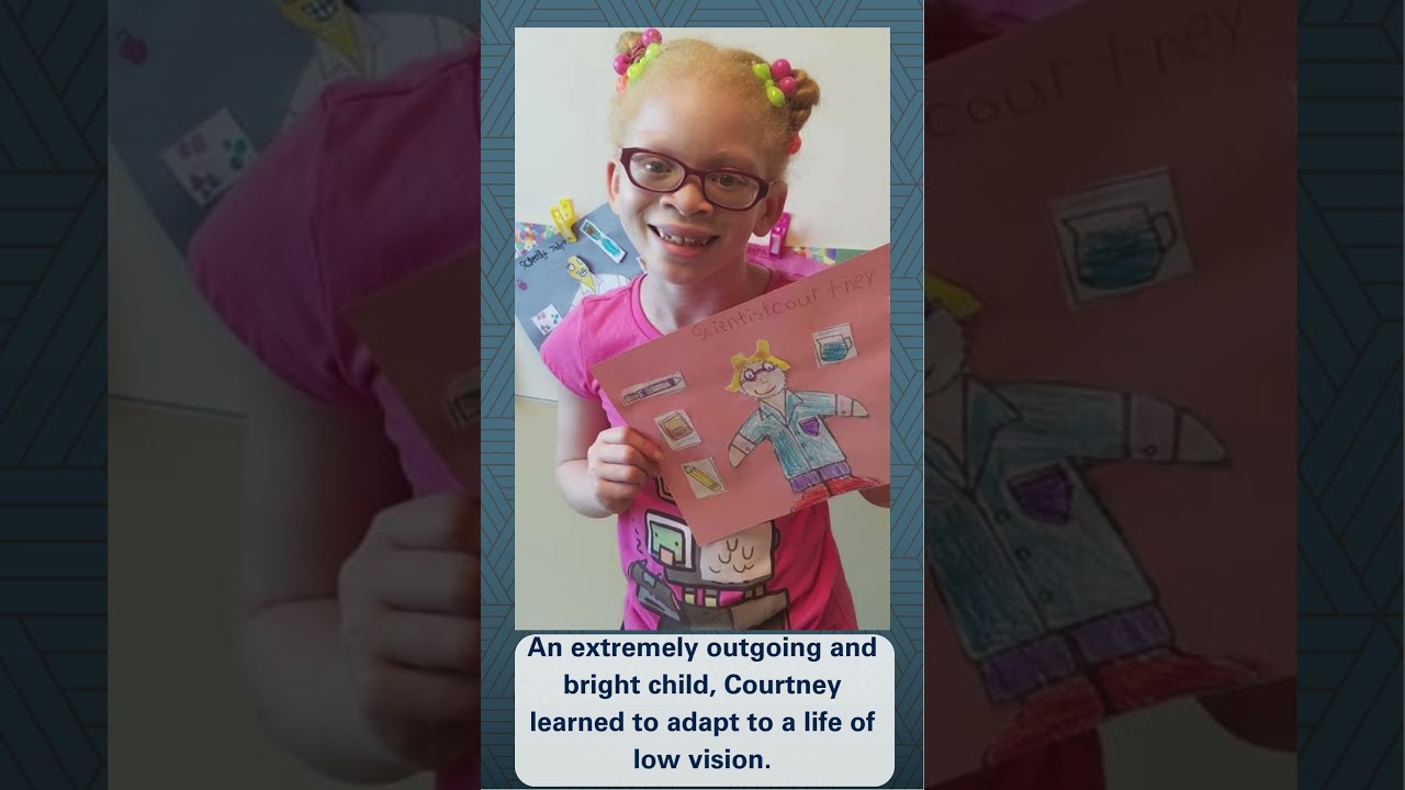 How Low Vision Rehabilitation Helps Courtney Succeed In Life #shorts #lowvision #Nystagmus #Eyes