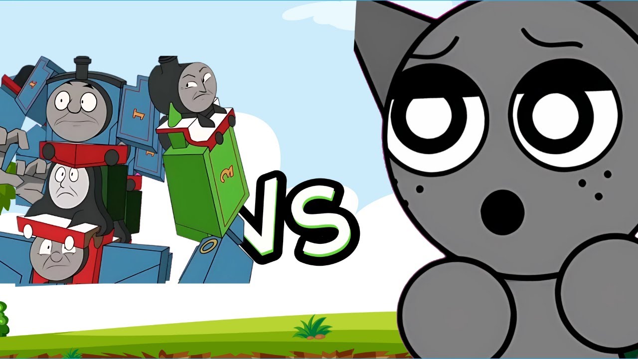 Thomas robot vs Sprunki buttle coffin dance music