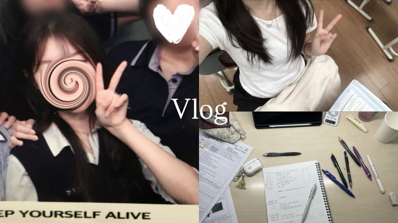 Vlog | 고1 시험기간 공부 브이로그 • 중간고사 • 야자 • 올영깡 • 포토이즘 • daily vlog