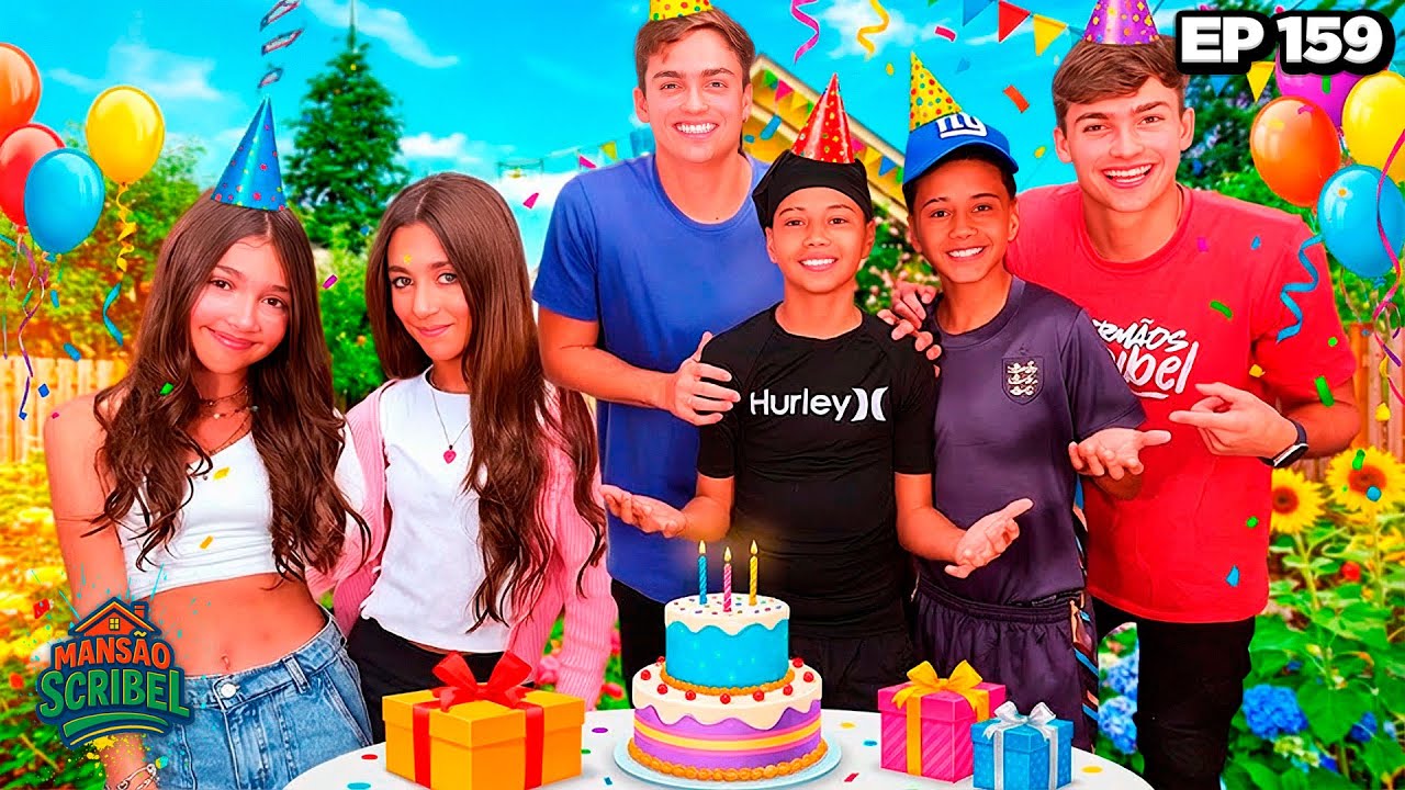 OS GÊMEOS ANTÔNIO E JP FIZERAM UMA FESTA DE ANIVERSÁRIO NA MANSÃO SCRIBEL COM AS MELHORES AMIGAS 😱