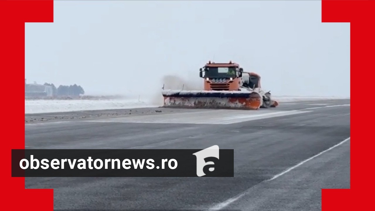 Aeroportul unde deszăpezirea se face cu tractoare şi utilaje agricole vechi de peste 30 de ani