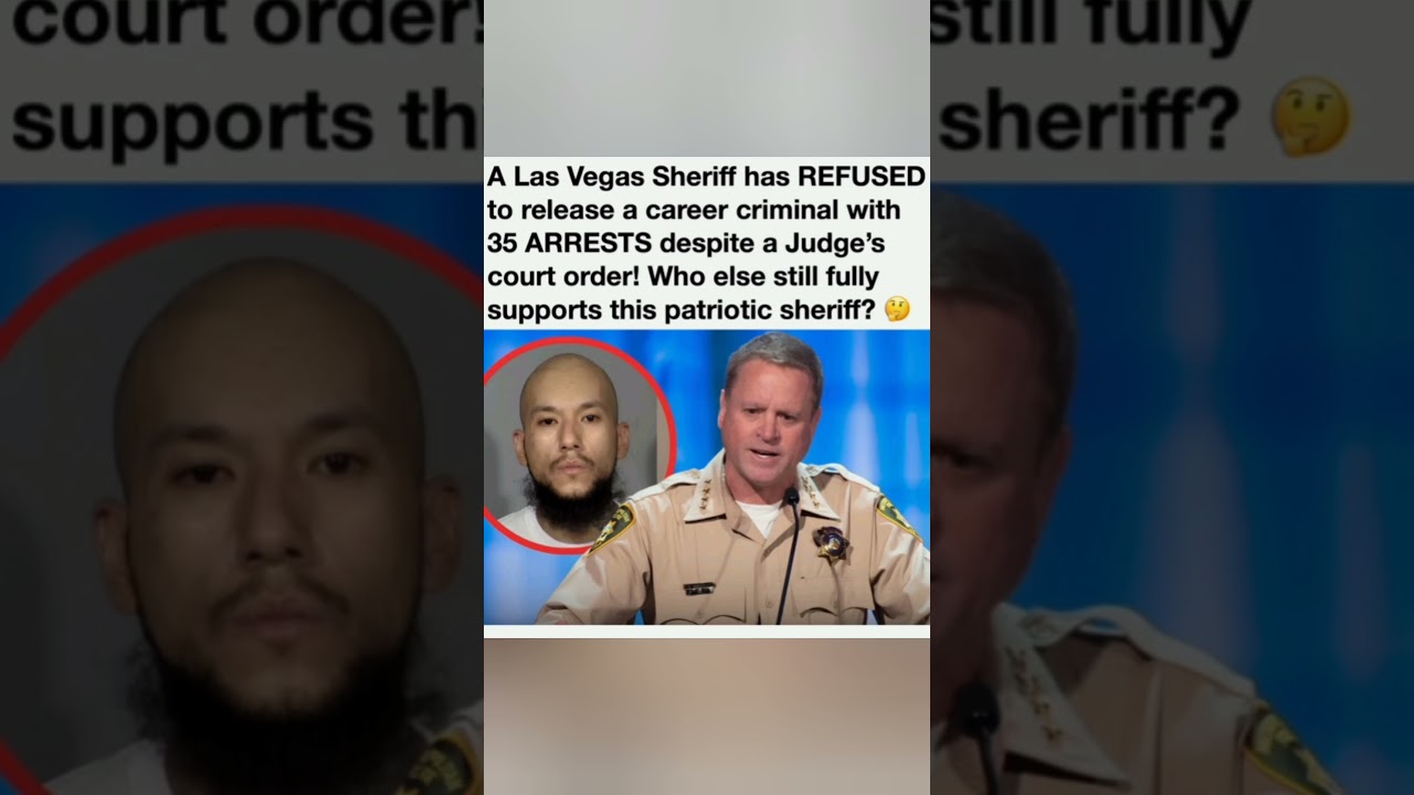 Vegas sheriff defies release order 🚔 #LasVegas #Sheriff #Crime #USA #News #Viral