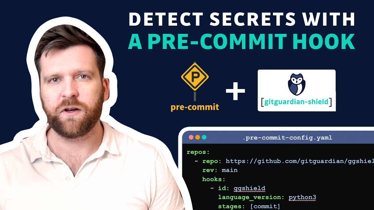 Detect secrets with a pre-commit git hook using ggshield and the pre-commit framework