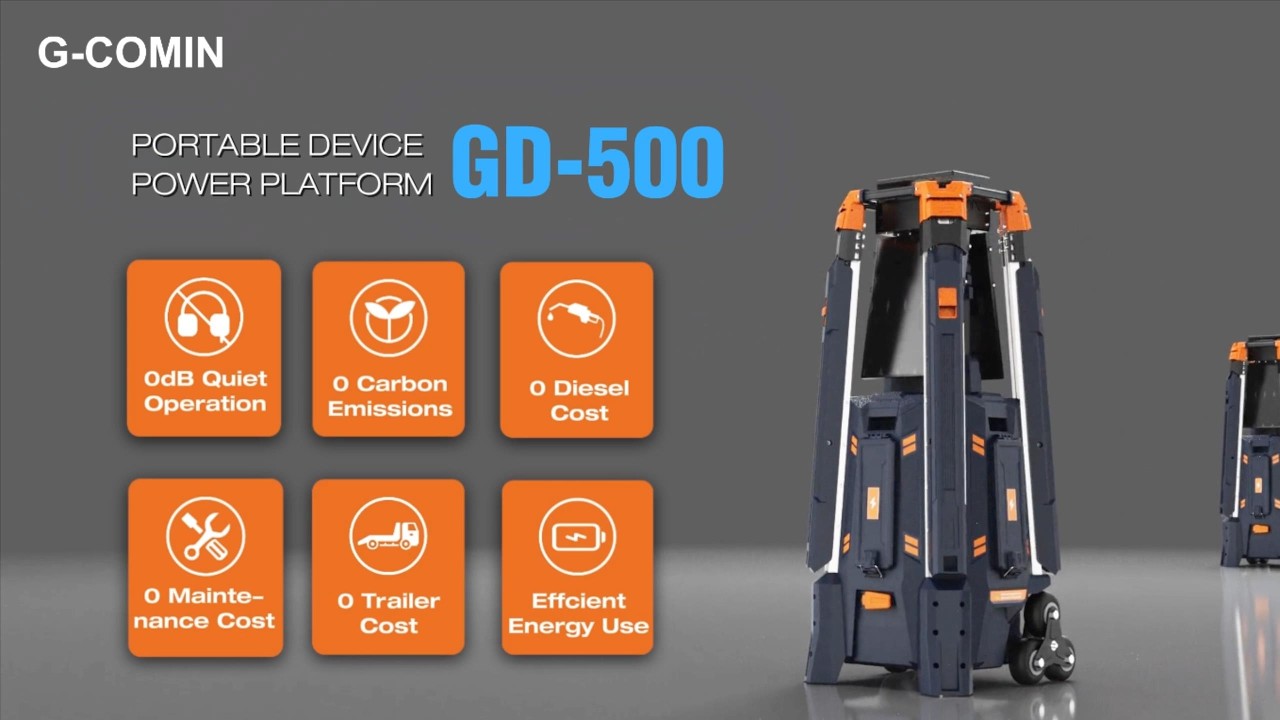 GD500 Portable ELV Device Stand | Telescopic & Solar Charging, High-Power Supply