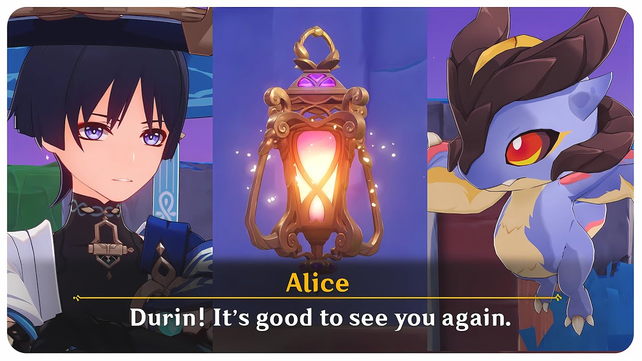 Alice Meets Durin and Reveals about Simulanka (Cutscene)  | Genshin Impact 4.8