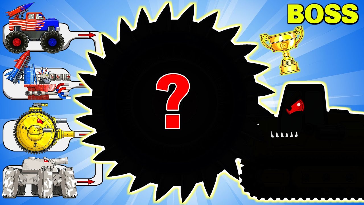 MEGA BOSS: TRENCHER TANK  vs MEGA TANK - Cartoons about tank/Nina tank cartoon