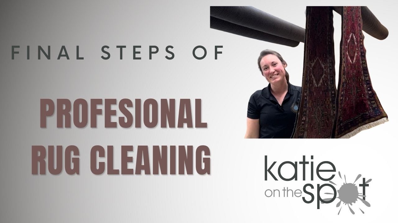 The final steps of a professional rug cleaning