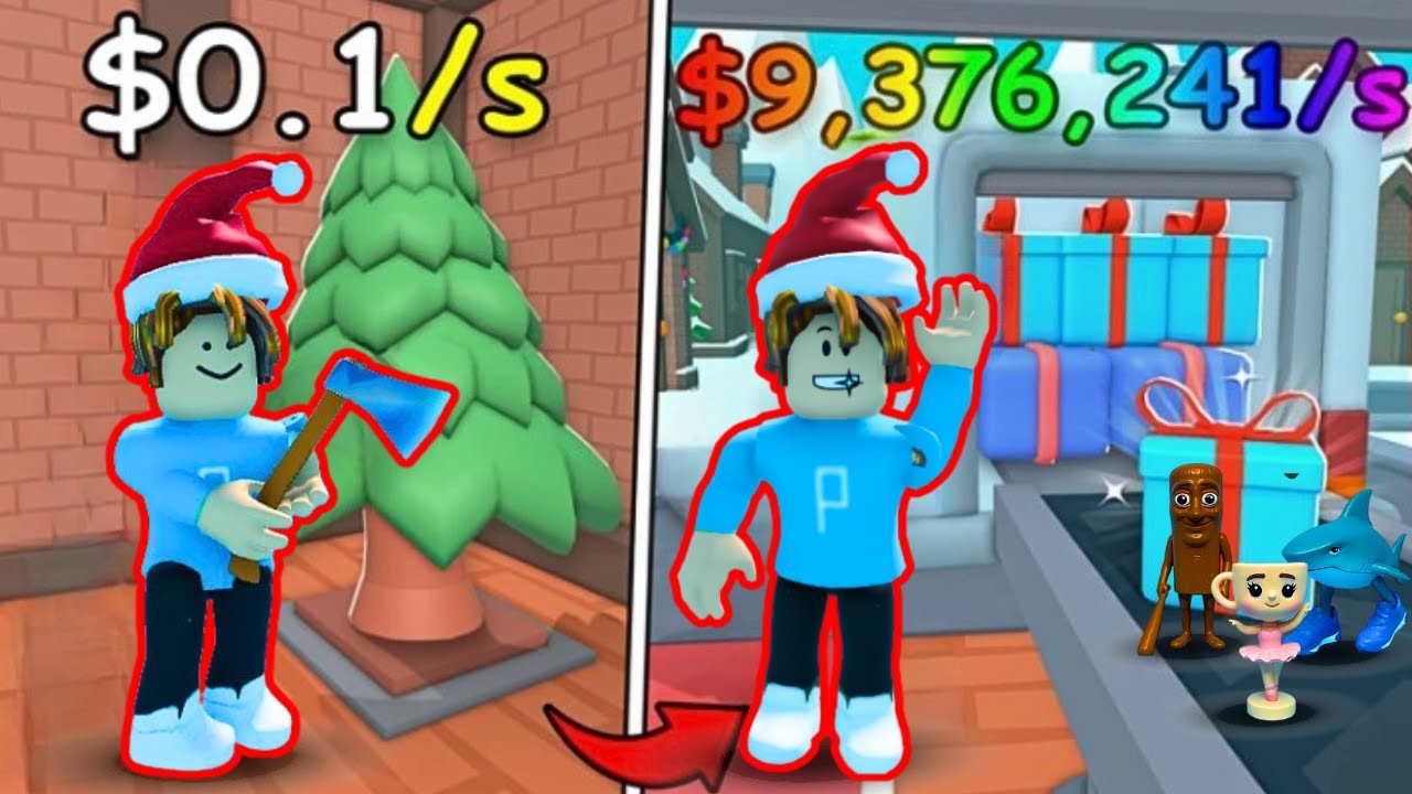 COMECEI MINHA FÁBRICA DE BRINQUEDOS DE NATAL no Roblox 🎄🎅