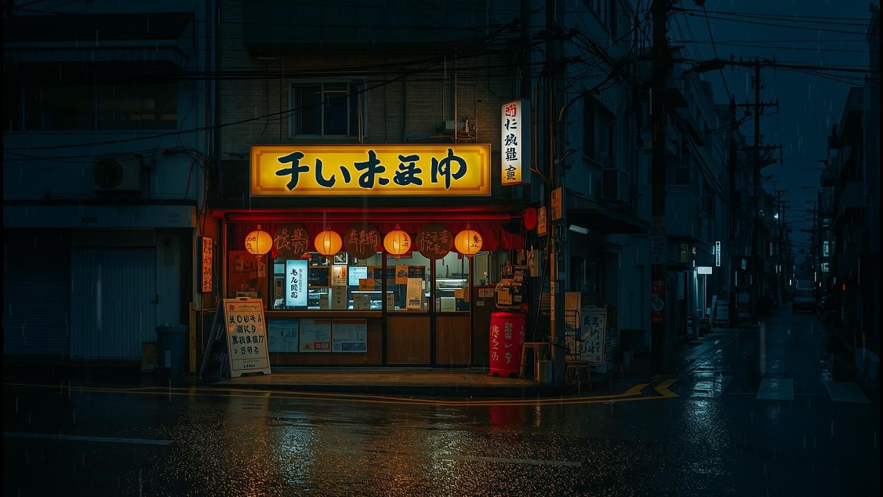 Tokyo Midnight Rain 🌧️ — Gentle Rain Lofi for Peace of Mind